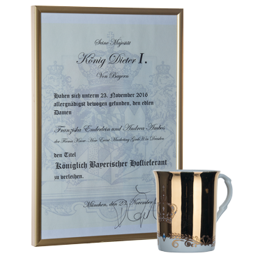 Bayrisch Königlicher Hoflieferant Certificate and Cup